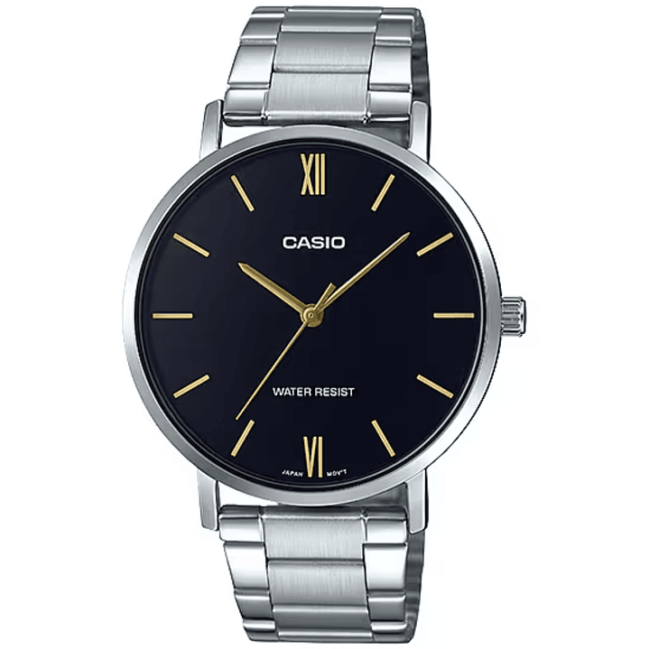 Reloj Casio Análogo Hombre Minimalista Plateado MTP-VT01D-1B 1