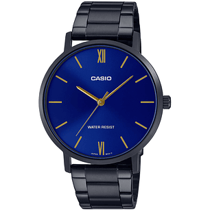 Reloj Casio Análogo Hombre Minimalista Negro MTP-VT01B-2B