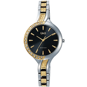 Reloj Q&Q Mini Mujer Bicolor Brillos F01A-004PY