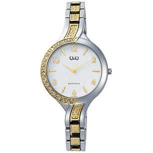 Reloj Q&Q Mini Mujer Bicolor Brillos F01A-003PY