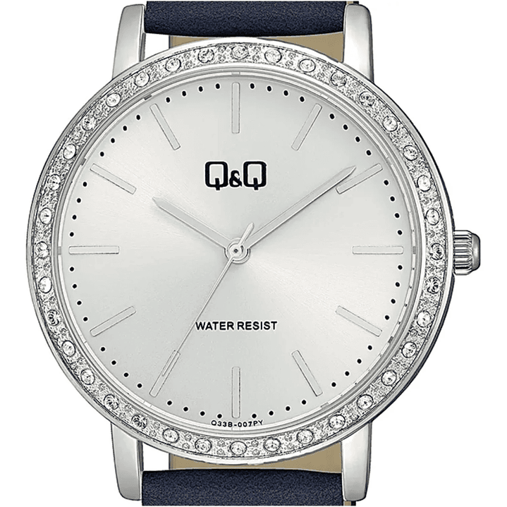 Reloj Q&Q Mujer Cuero Brillos Q33B-007PY 4