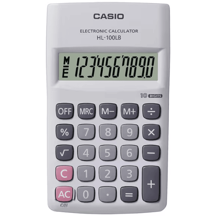 Mini Calculadora Casio Básica Portátil HL-100LB 1