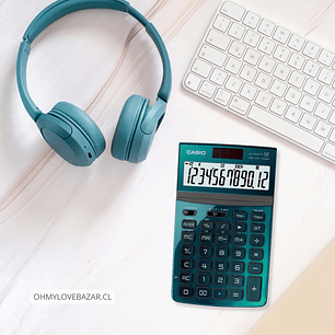 Casio Calculadora de Escritorio Tono Metalizado JW-200TW-GN