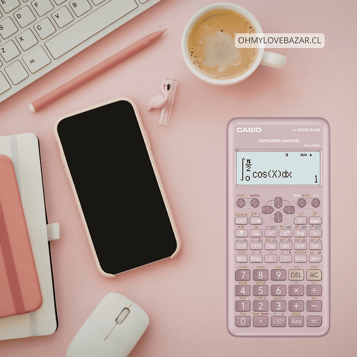 Casio Calculadora Científica Rosada FX-570ES PLUS-2PK 6