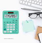 Casio Calculadora Mini Escritorio 12 Digitos Verde Agua MX-12B-GN - Miniatura 2