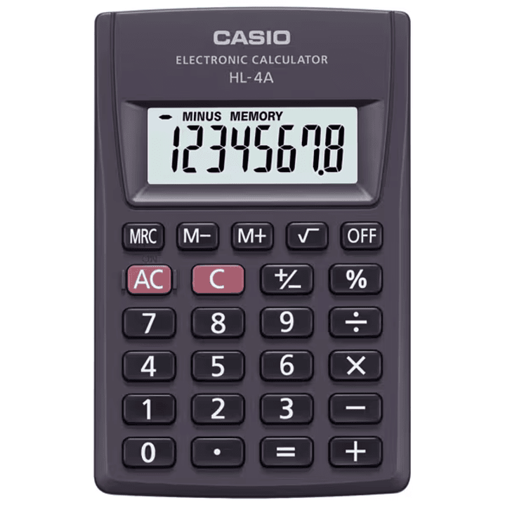 Mini Calculadora Casio Básica Portátil HL-4A 1