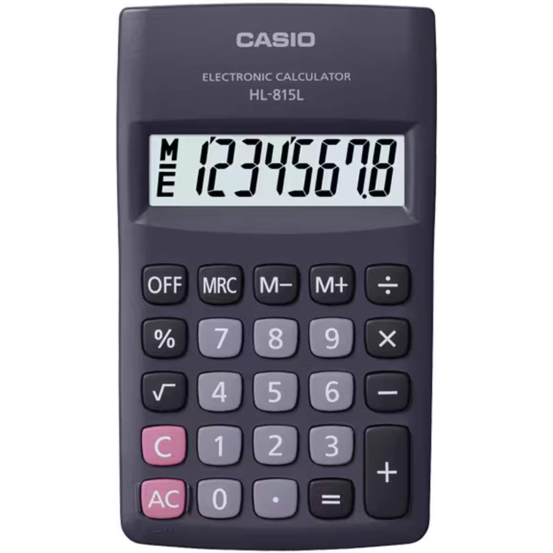 CALCULADORA CASIO HL-815L-BK HL-815L-BK PRACTICA NEGRO