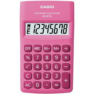 Mini Calculadora Casio Básica Portátil Rosado HL-815L-PK