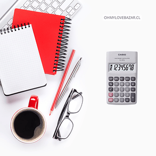 Mini Calculadora Casio Básica Portátil HL-815L-WE