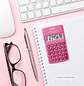 Mini Calculadora Casio Básica Portátil Rosado HL-815L-PK - Miniatura 2