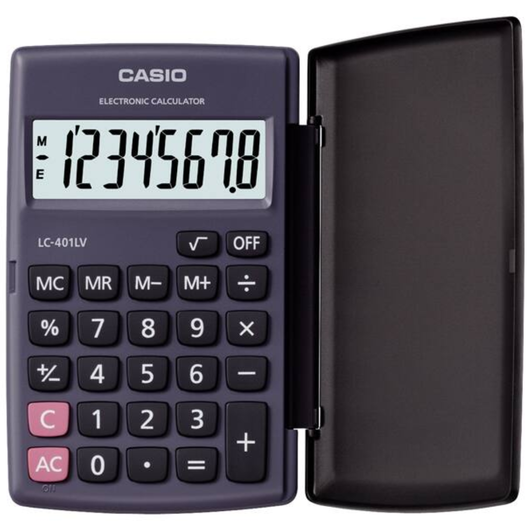 CALCULADORA CASIO LC-401LV-BK NEGRO LC-401LV-BK 8 DIGITOS