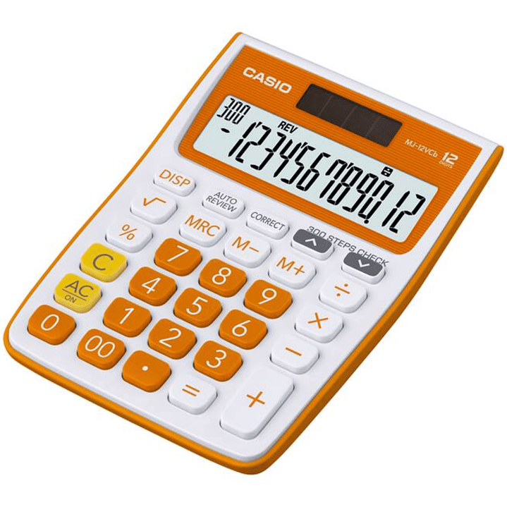 Casio Calculadora de Escritorio Naranjo MJ-12VCB-RG 3