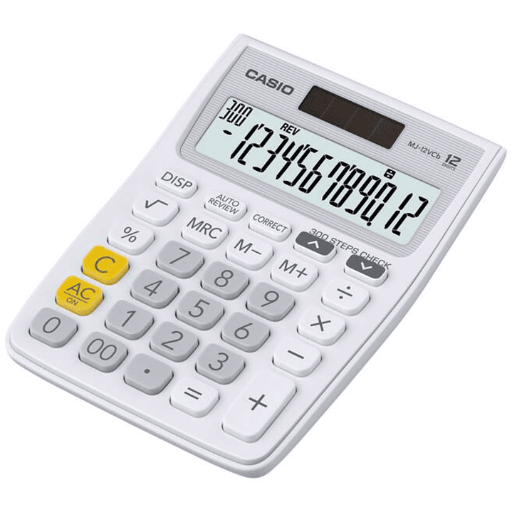 Casio Calculadora de Escritorio Blanco MJ-12VCB-WE 3
