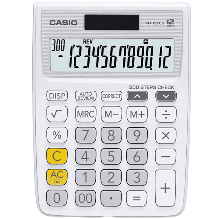Casio Calculadora de Escritorio Blanco MJ-12VCB-WE 1