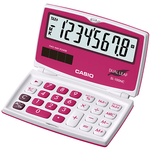 Mini Calculadora Casio Portátil Plegable SL-100NC-RD