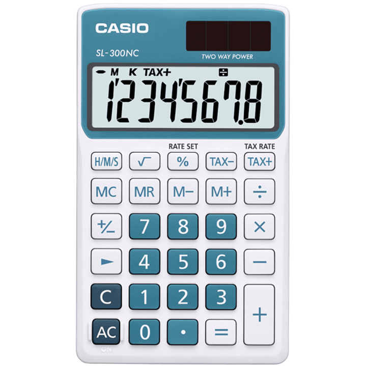 Mini Calculadora Casio Portátil SL-300NC-BU 1