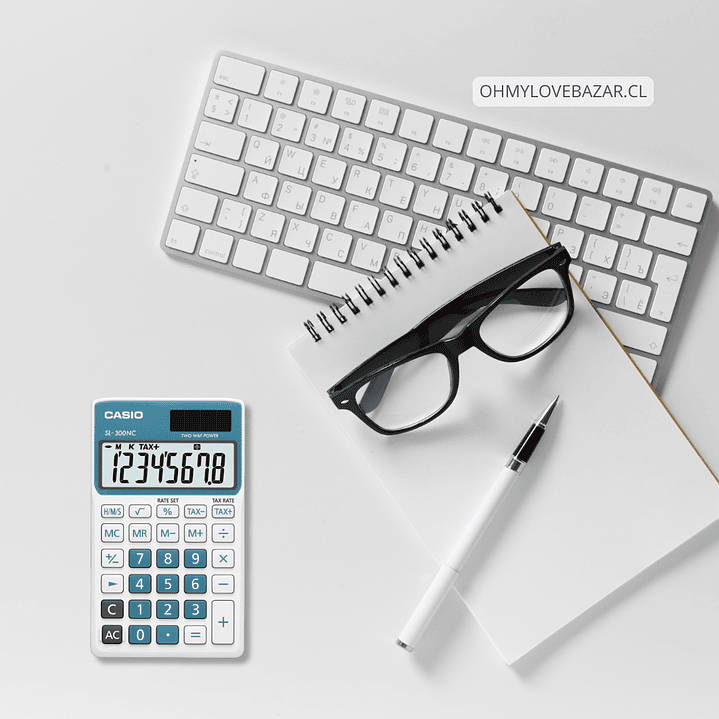 Mini Calculadora Casio Portátil SL-300NC-BU 2