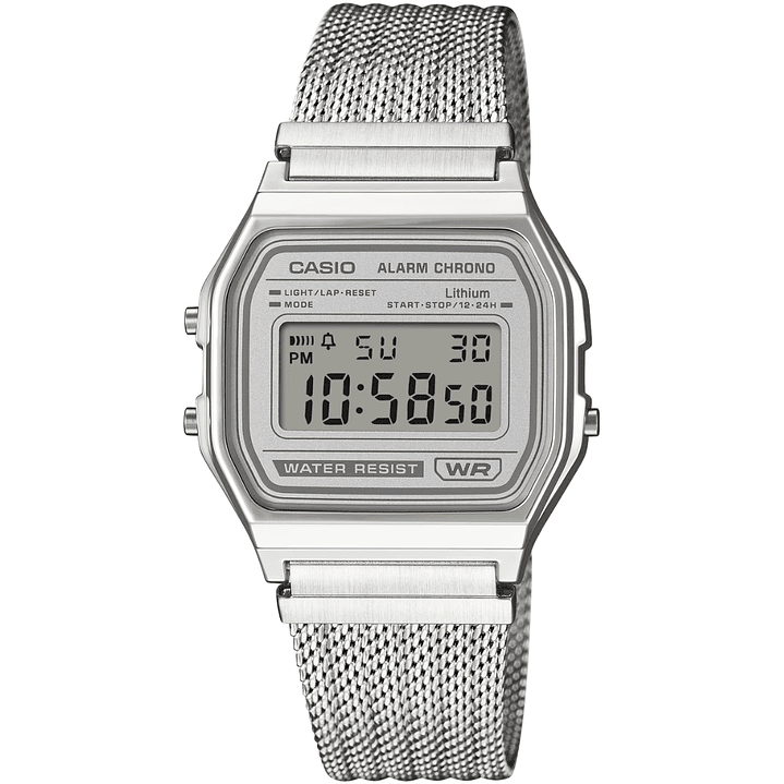 Reloj Casio Vintage Unisex Correa Milanese A158WEM-7 1