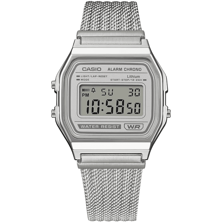 Reloj Casio Vintage Unisex Correa Milanese A158WEM-7 3