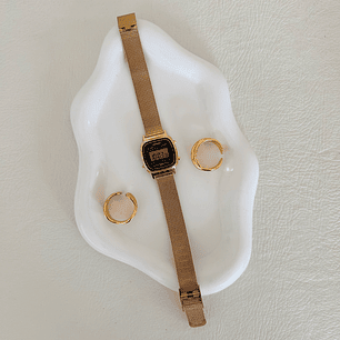 Casio Mini Vintage LA-670WGA-1  + correa milanese acero inoxidable 