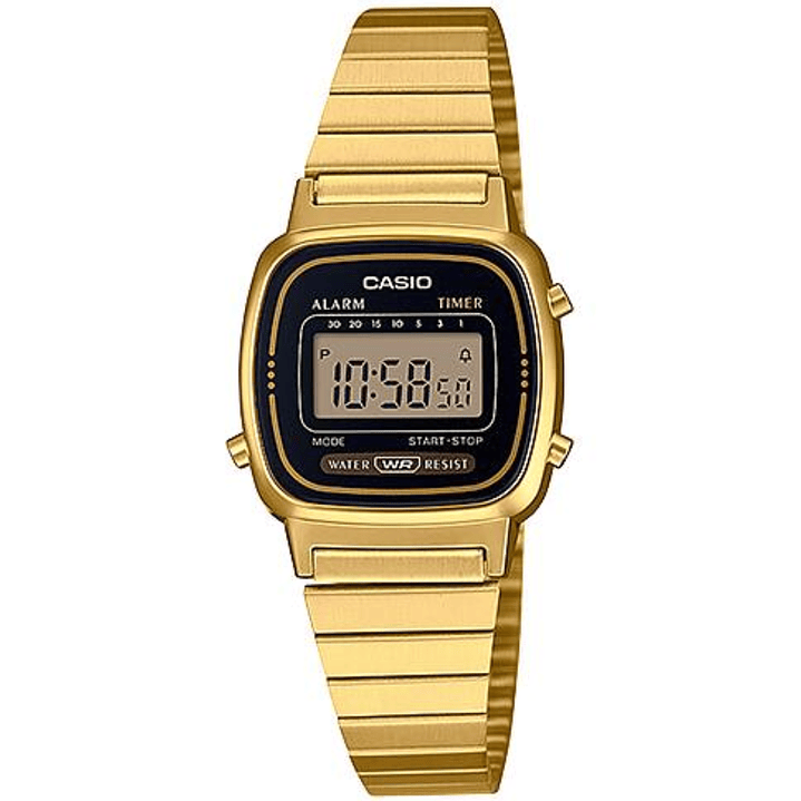 Casio Mini Mujer Acero Dorado Negro LA-670WGA-1DF 1