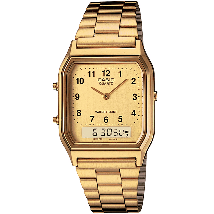 Reloj Casio Vintage Original Dorado AQ-230GA-9B 1