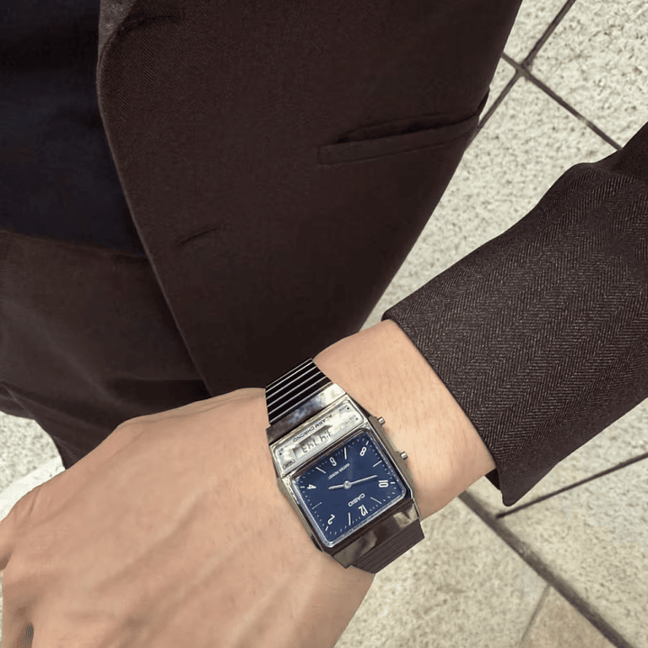 Reloj Casio Vintage Análogo y Digital AQ-800EB-2A 3