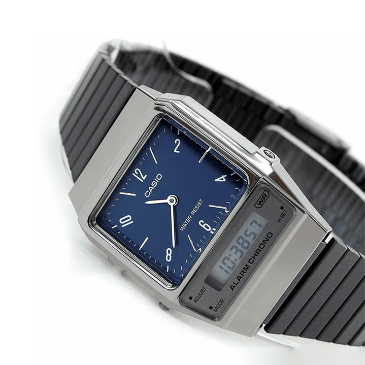Reloj Casio Vintage Análogo y Digital AQ-800EB-2A 6