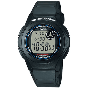 Reloj Casio Sport Hombre Resina Negro F-200W-1A