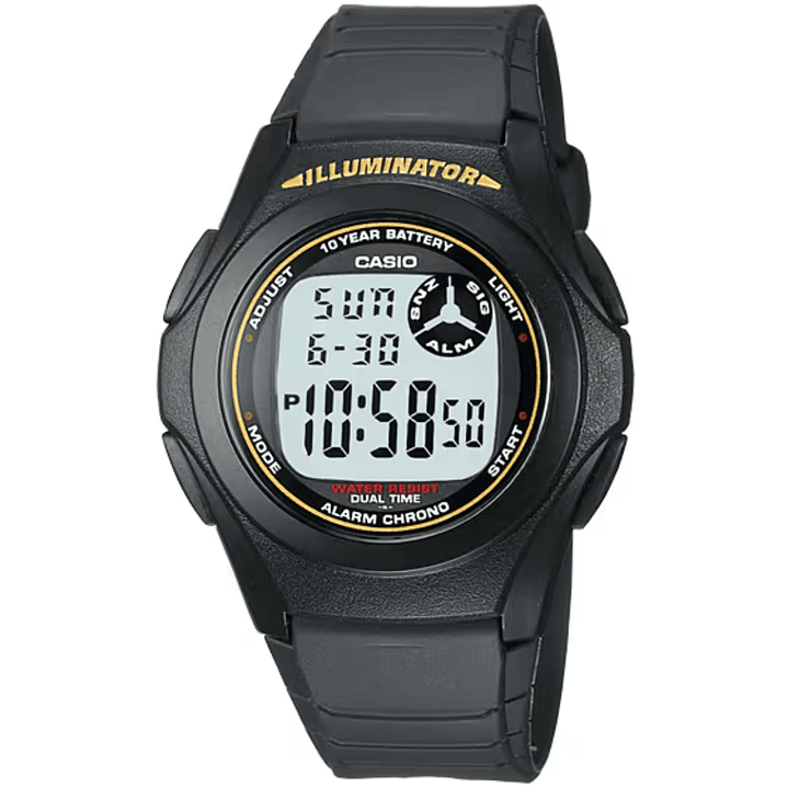 Reloj Casio Sport Hombre Resina Negro F-200W-9A 1