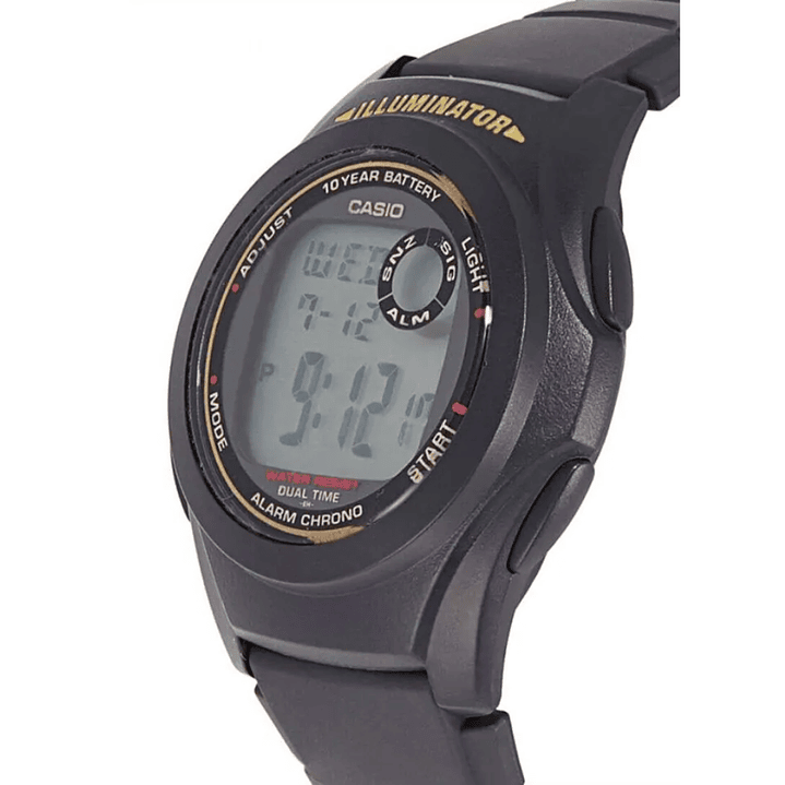 Reloj Casio Sport Hombre Resina Negro F-200W-9A 2