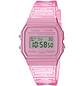 Reloj Casio Vintage Rosado Correa Traslúcida F-91WS-4D - Miniatura 2