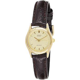 Reloj Casio Mini Vintage Dorado Cuero LTP-1094Q-9A