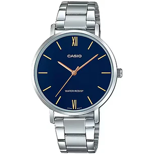 Reloj Casio Mujer Análogo Minimalista Plateado LTP-VT01D-2B