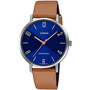 Reloj Casio Mujer Minimalista Cuero LTP-VT01L-2B2