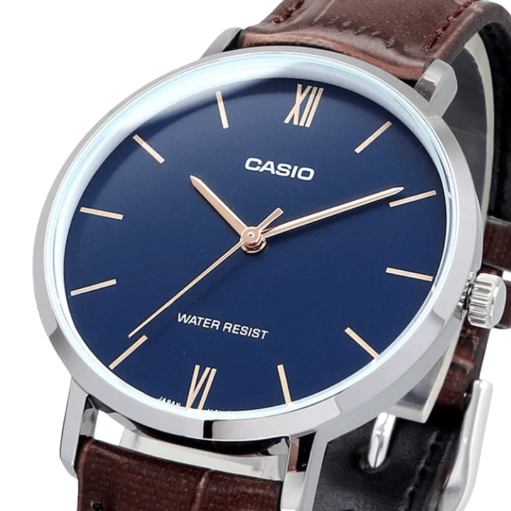 Reloj Casio Mujer Minimalista Cuero LTP-VT01L-2B 4