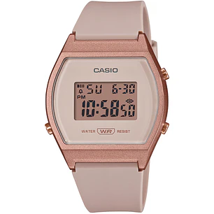 Reloj Casio Vintage Mujer Resina Rosé Gold  LW-204-4A