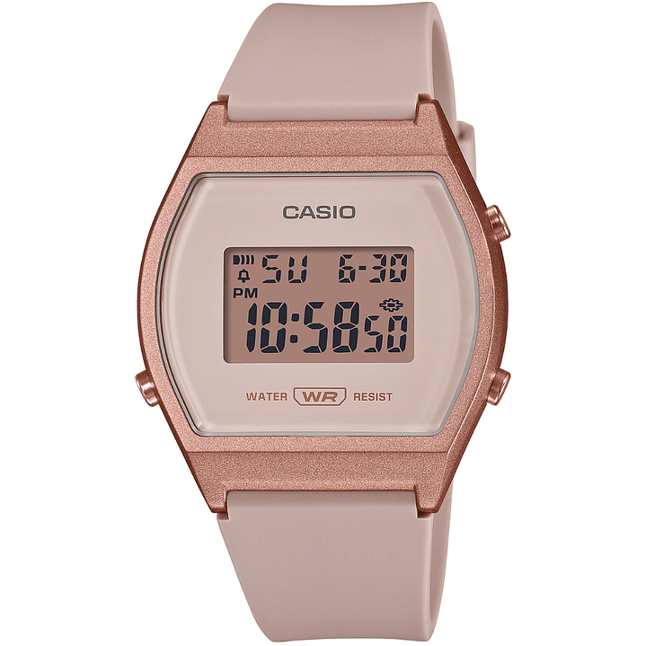 Reloj Casio Vintage Mujer Resina Rosé Gold  LW-204-4A 1