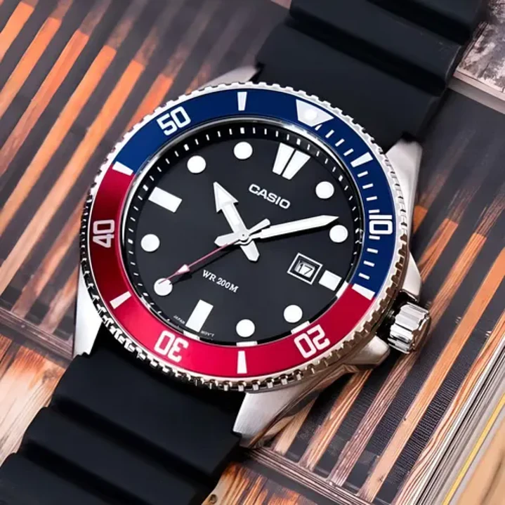 Reloj Casio Submariner Marlin Duro Kermit Buceo MDV-106B-1A2 4