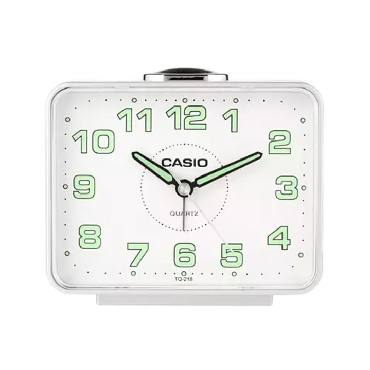Reloj de Mesa Velador Casio Análogo Plateado TQ-218-8 3