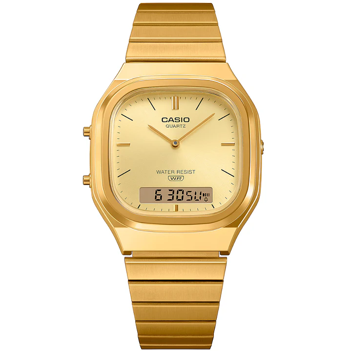 Reloj Casio Vintage Unisex Dorado AQ-240EG-9A 4