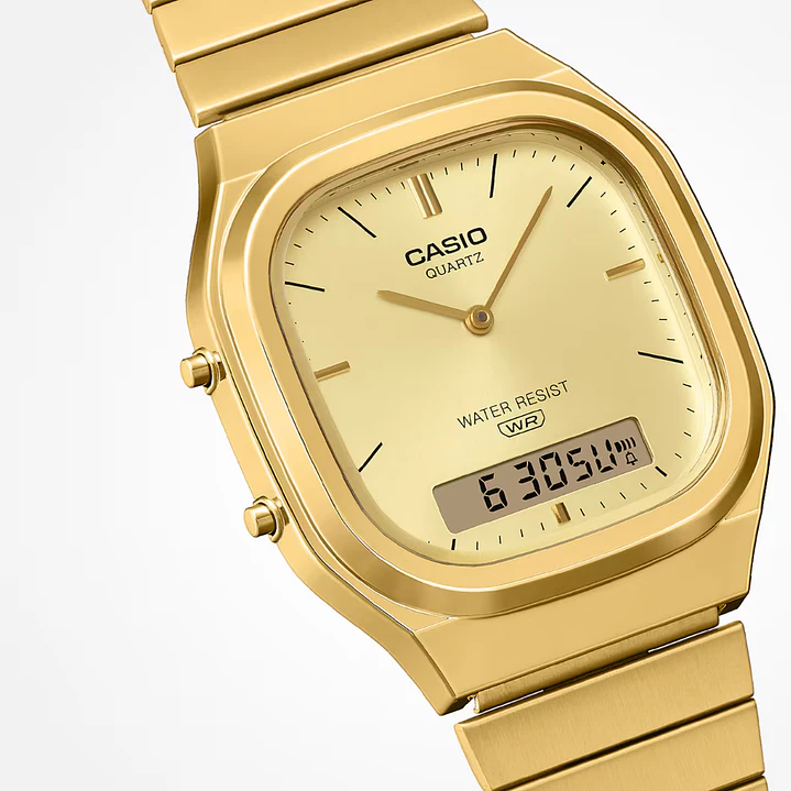 Reloj Casio Vintage Unisex Dorado AQ-240EG-9A 3