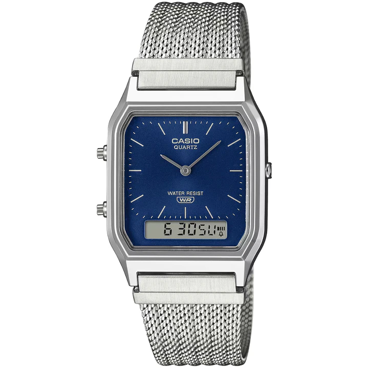 Reloj Casio Vintage Unisex Correa Milanese AQ-230EM-2A 1