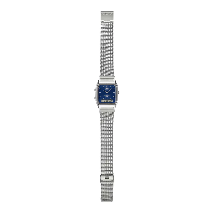 Reloj Casio Vintage Unisex Correa Milanese AQ-230EM-2A 4