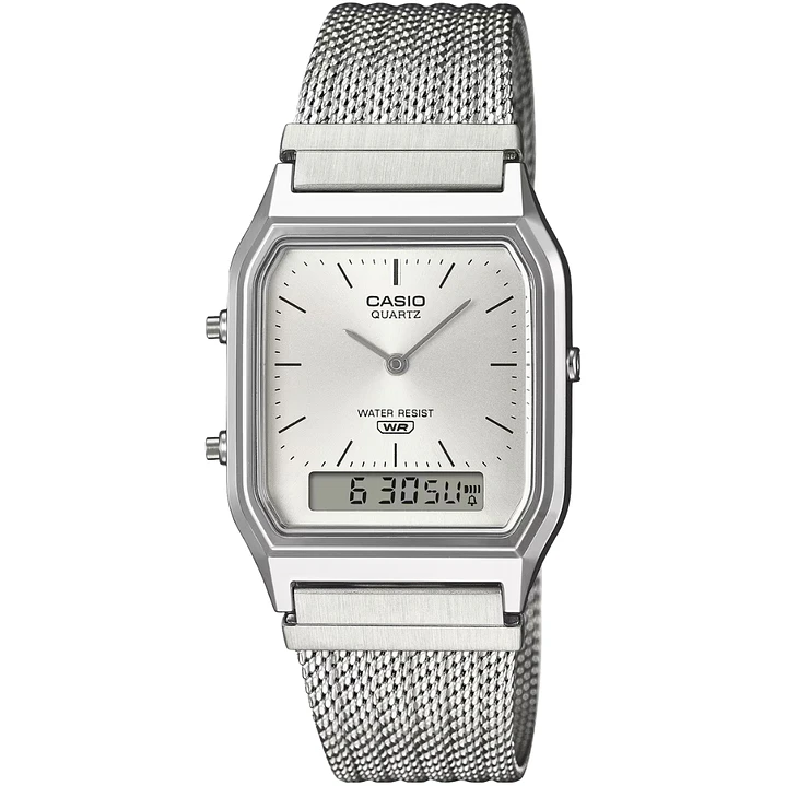 Reloj Casio Vintage Unisex Correa Milanese AQ-230EM-7A 1