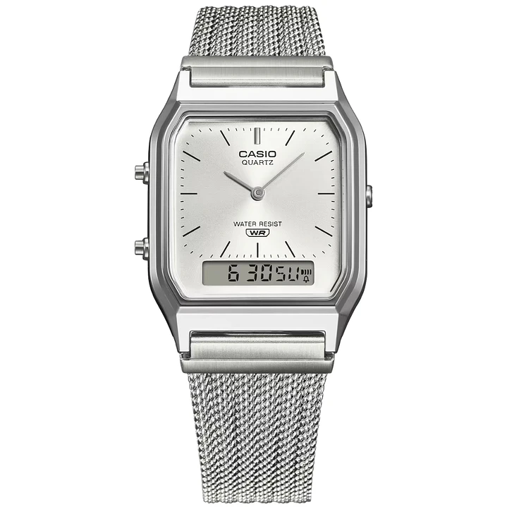 Reloj Casio Vintage Unisex Correa Milanese AQ-230EM-7A 5