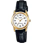 Casio Mini Mujer Dorado Cuero Negro LTP-V001GL-7B  - Miniatura 1