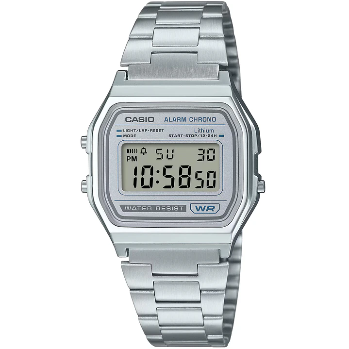 Reloj Casio Vintage Unisex Plateado A-158WEA-7 1