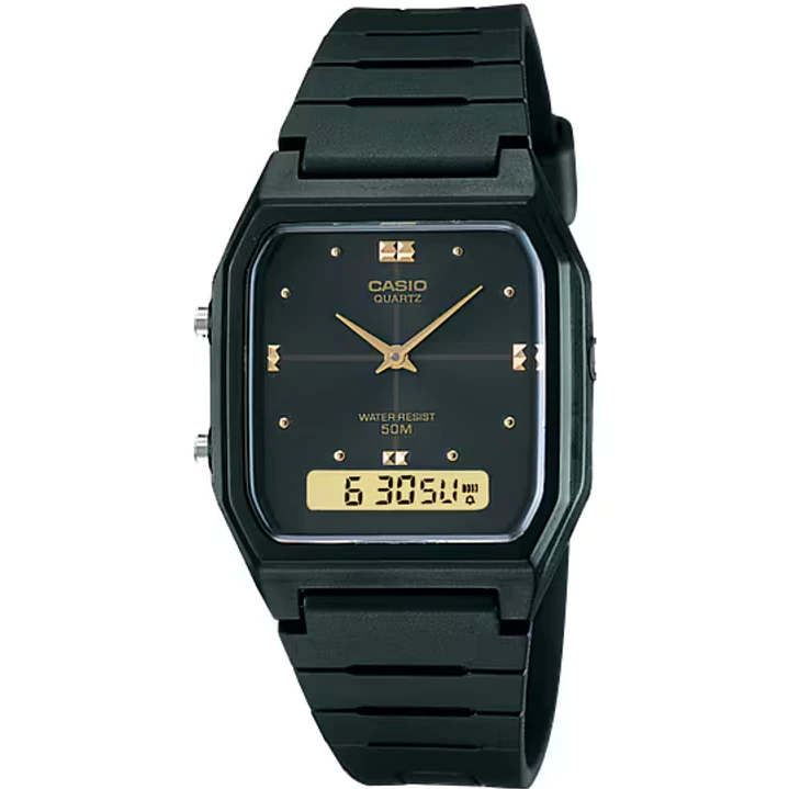 Reloj Casio Vintage Mujer Resina Negro AW-48HE-1A 1