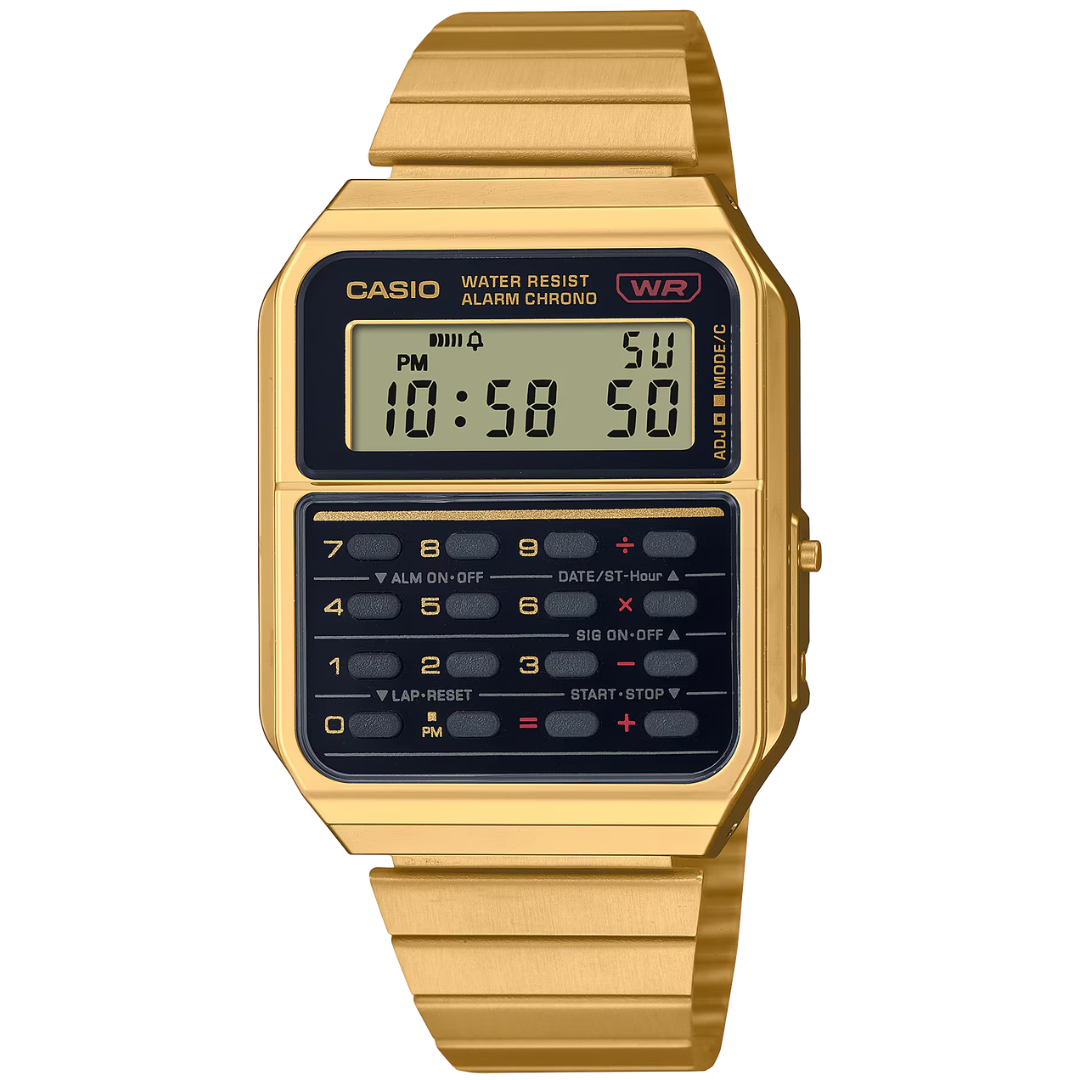 Reloj Calculadora Casio Vintage CA-500WEG-1ADF Digital Acero Dorado Unisex CA-500WEG-1ADF VINTAGE